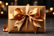 Envelope with a golden ribbon tied around it, indicating a special and precious message or gift, Generative AI