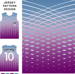 Abstract line curve concept vector jersey pattern template for printing or sublimation sports uniforms football volleyball basketball e-sports cycling and fishing Free Vector.