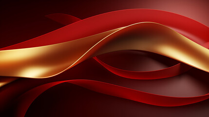 Wall Mural - Red and gold luxury abstract background