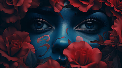 Wall Mural - woman in carnival mask HD 8K wallpaper Stock Photographic Image 