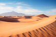 Golden Desert Landscape. Majestic Sand Mountains in Midday Sun