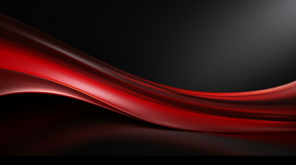 Abstract red wave curve smooth on black design modern luxury technology background. wave of flowing particles over dark, smooth curve shape lines, particle array flow. abstract dark line wave.