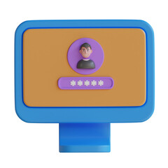 Poster - Account on Laptop in an Attractive 3D Model. 3D Model of an Account on Laptop Suitable.
3d illustration, 3d element, 3d rendering. 3d visualization isolated on a transparent background