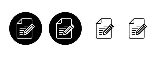 Note icon set illustration. notepad sign and symbol