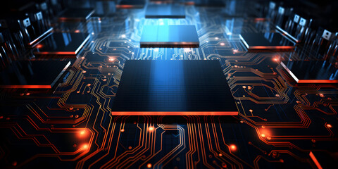 Poster - Computer technology concept illustration background 