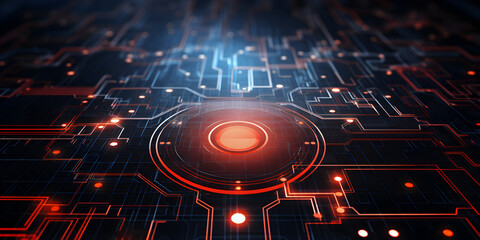 Poster - Computer technology concept illustration background 