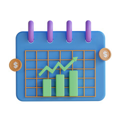 Aufkleber - Blue Investment Plan. Summary of This Month's Investment Plan.
3d illustration, 3d element, 3d rendering. 3d visualization isolated on a transparent background
