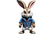 Bonnie Wearing Blueprinted Jacket 3D Character Isolated on Transparent Background PNG.