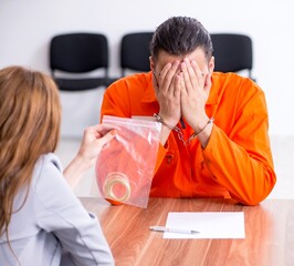 Poster - Young man meeting with advocate in pre-trial detention