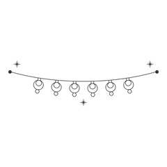 Naklejka na meble Christmas Light Line Icon