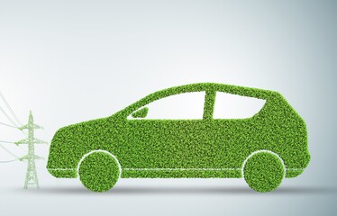 Sticker - Green energy concept - 3d rendering