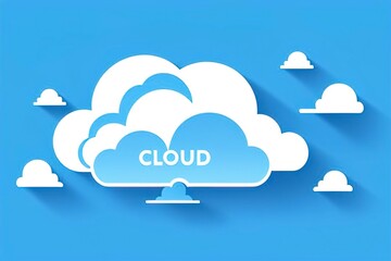 Wall Mural - Cloud computing 