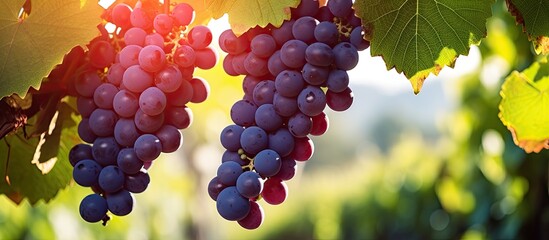 Sticker - Gorgeous grapes hanging on a tree