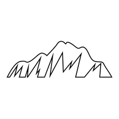 Wall Mural - Mountains icon vector. hike illustration sign. wild nature symbol or logo.