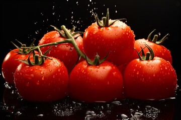 Wall Mural - A bunch of fresh red tomatoes