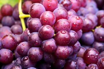 Sticker - extreme close-up of a bunch of ripe wine grapes