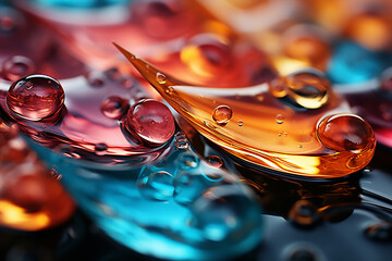 Aufkleber - A series of abstract photographs depicting the mesmerizing beauty of a rainbow stretching across the sky after a rain shower.  
