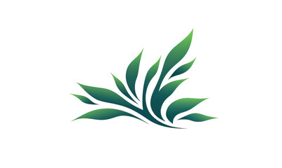 green branch logo isolated on a white background