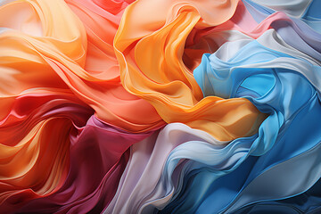 Fototapete - An abstract painting inspired by periwinkle flowers, featuring bold brushstrokes and a vibrant color palette.  