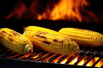 Sticker - corn on the cob under glowing grill light