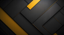 Abstract Yellow And Black Are Light Pattern With The Gradient Is The With Floor Wall Metal Texture Soft Tech Diagonal Background Black Dark Sleek Clean Modern. Generative AI.