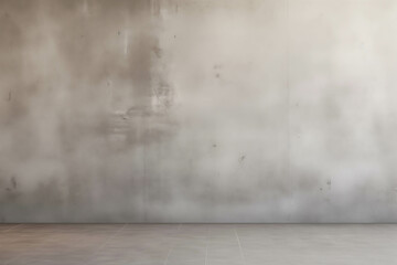 Poster - An Empty Room With a Gray Wall and a White Floor Generative AI. Created With Generative AI Technology