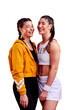 © Sumeet/peopleimages.com - Portrait, friends and exercise with sports women isolated on a transparent background for health or wellness. Fitness, workout and smile with happy young female athletes on PNG for a workout together