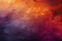 Painted Background With Dark Orange Brown Purple Abstract Colors.