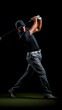 © henjon - Male Golfer on a golf course. Concept of the golf. Shallow field of view.