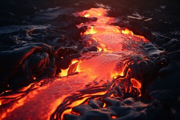 molten lava flow
