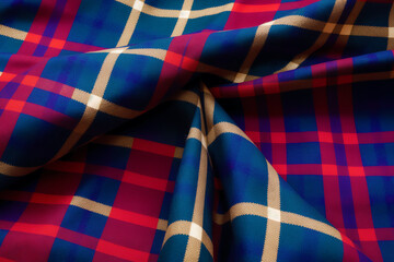 A beautiful plaid pattern background. Scottish tartan. A Fabric pattern. Generative AI