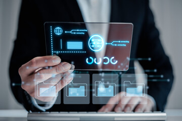 devops concept, software development, it operations, agile programming, concept with dev ops icon on
