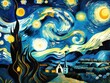 © Sadiq - landscape with moon and stars