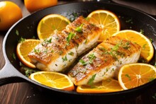 pan-seared citrus marinated fish fillet