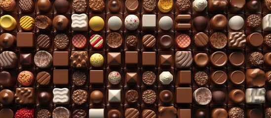 chocolate candy box full background