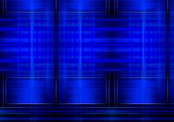 Poster - Abstract background pattern made of rectangles in neon blue composition
