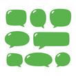 © Vdant85 - Speech bubbles icon set, message or chat symbol isolated vector illustration.