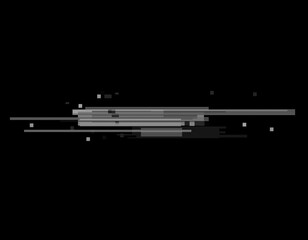 Wall Mural - horizontal distortion of broken video image on black background, vhs effect, glitch digital color pi
