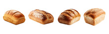 Loaf Of Bread Collection. Isolated Transparent PNG Background. 