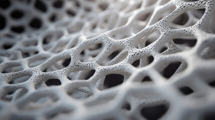 Close-up of white cloth with dirt particles flying off it. Creative concept for advertising bleach and detergent for clothes. 3d render illustration style. 