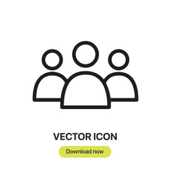 Poster - User icon vector. Linear-style sign for mobile concept and web design. User symbol illustration. Pixel vector graphics - Vector.