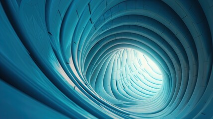 Poster -  a very large tunnel with a bright light at the end.  generative ai