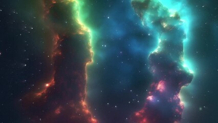 Space background with stars and space dust. Can be used in vertical and horizontal format.
