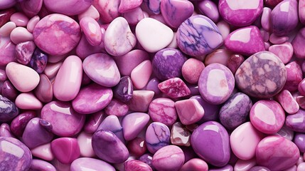 Wall Mural -  a pile of pink and purple rocks next to each other.  generative ai