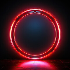 Wall Mural - neon fire ring generated by Midjourney