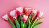 Fototapeta Tulipany - bouquet of tulips for Valentine's Day