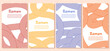 © renko_art - Ramen noodle texture social media template. Japanese, Chinese wavy background