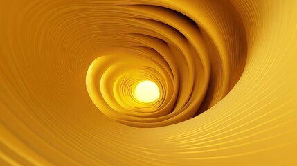 Poster -  a yellow tunnel with a light at the end of it.  generative ai