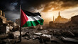 © PolacoStudios - Palestinian flag in Gaza City
