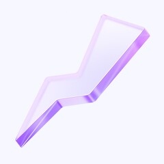 Poster - lightning icon with colorful gradient. 3d rendering illustration for graphic design, ui ux design, presentation or background . shape with glass effect
